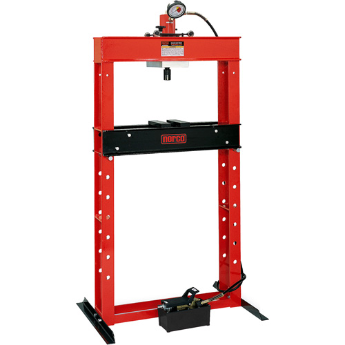 Air Hydraulic Pump Operated Shop Press, 25 tons Capacity Equipment World