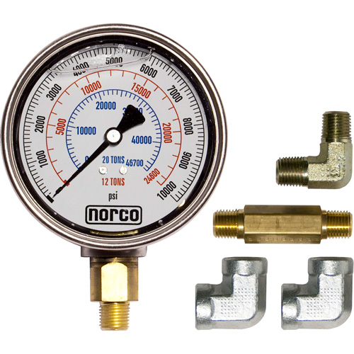 Hydraulic Gauge with Fittings, 4" , Bottom Mount, Analogue Equipment World