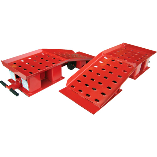 Pair of Wide Truck Ramps, 20000 lbs. Capacity, 50-1/2" L, 18-3/8" W, 9-1/4" H Equipment World