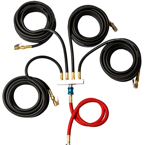 Wall-Mounted Tire Inflation System with 4-Hose Manifold Equipment World