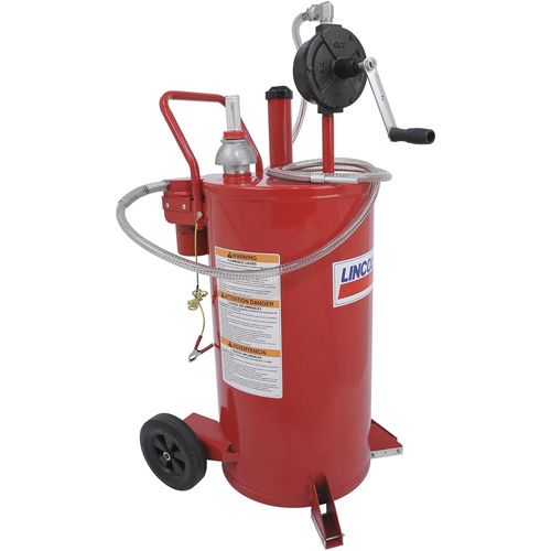 Chariot &agrave; carburant en acier de 25 gallons avec pompe rotative bidirectionnelle et filtre Equipment World