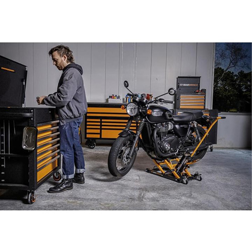 ATV and Motorcycle Jack, 0.75 Ton(s) Capacity, 4-2/3" Lowered, 14-1/2" Raised, Manual Hydraulic Equipment World