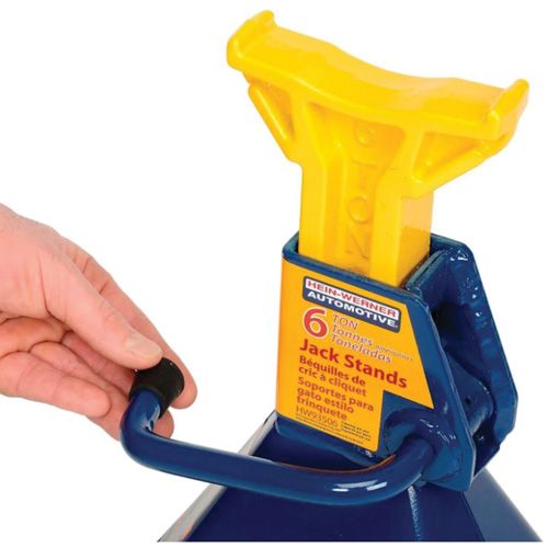 Jack Stand, Locking Handle/Ratchet, 6 tons Capacity, 25-1/4" H Equipment World