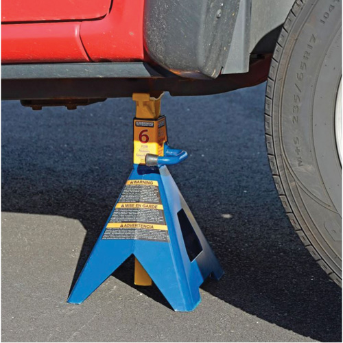 Jack Stand, Locking Handle/Ratchet, 6 tons Capacity, 25-1/4" H Equipment World