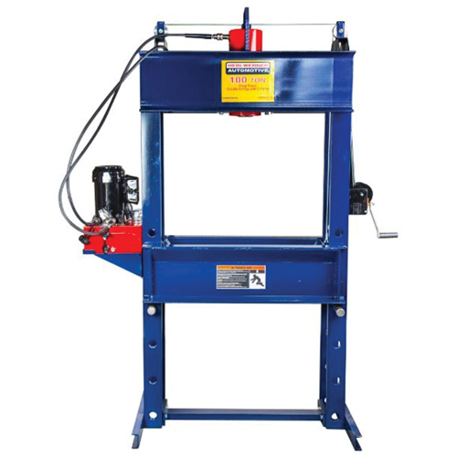 Double Acting Shop Press with Electric Pump, 100 tons Capacity Equipment World