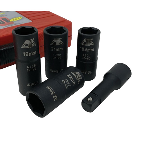Flip Socket Kit, 5 Pieces, 1/2" Drive Size Equipment World