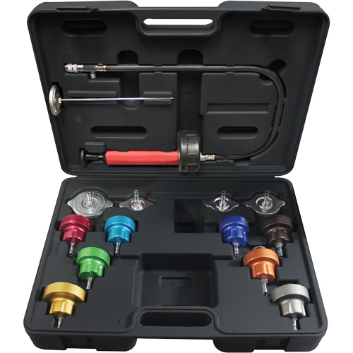 14-Piece Universal Cooling System Pressure Test Kit Equipment World