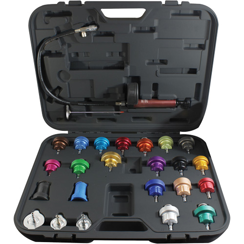 25-Piece Master Cooling System Pressure Test Kit Equipment World