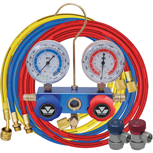 Ensemble de jauge &agrave; collecteur en aluminium 2 voies R134A Equipment World