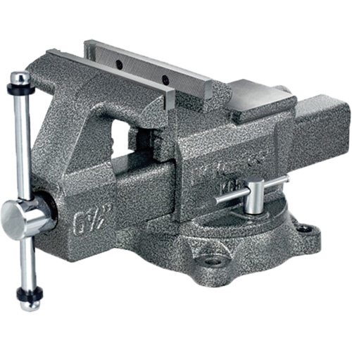 K65 Professional Workshop Vise, 6-1/2" Jaw Width, 3-7/8" Throat Depth, Swivel Base Equipment World