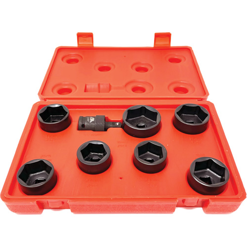 8 Pc. Extra-Low-Profile Oil Filter Socket Set Equipment World