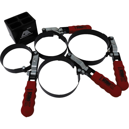 4 Pc. Oil Filter Wrench with Stand Equipment World