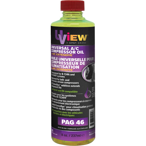 Universal PAG 46 Oil with A/C ExtenDye, 237 ml, Bottle Equipment World