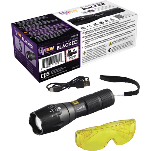UView&reg; Phazer BLACK 395 Rechargeable UV Leak Detection Light Equipment World
