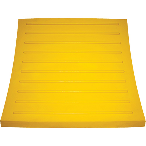 Wheel Chock, Polyurethane, Yellow, 15-1/4" W x 12-1/8" D x 10-3/4" H Equipment World