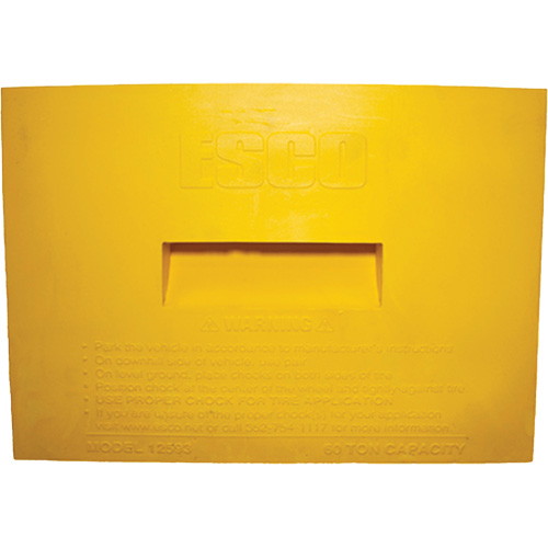 Wheel Chock, Polyurethane, Yellow, 15-1/4" W x 12-1/8" D x 10-3/4" H Equipment World