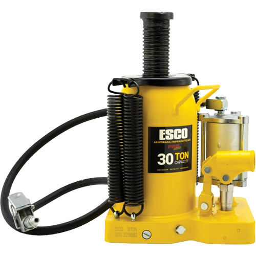 Pro Series  Bottle Jack, 30 tons, Air Hydraulic, 20" Raised Height Equipment World