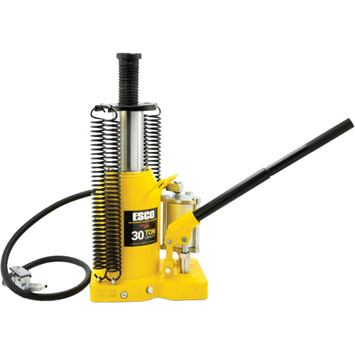 Pro Series  Bottle Jack, 30 tons, Air Hydraulic, 20" Raised Height Equipment World
