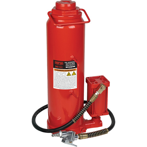 High Height Bottle Jack, 30 Ton(s), Air Hydraulic, 33-9/10" Raised Height Equipment World