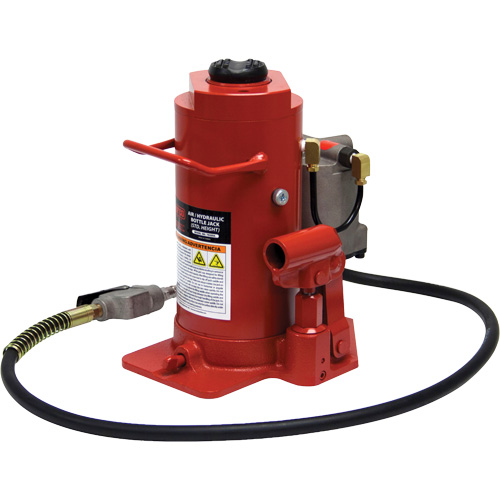 Standard Height Bottle Jack, 20 Ton(s), Air Hydraulic, 20-1/2" Raised Height Equipment World