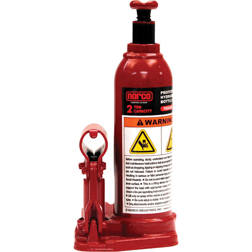 Professional Hydraulic Bottle Jack, 2 Ton(s), 14-1/2" Raised Height Equipment World