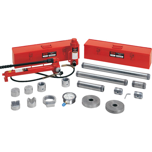 Trousse de r&eacute;paration pour collision et entretien, capacit&eacute; 20 tonnes, avec adaptateurs forg&eacute;s Equipment World