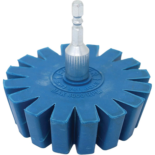 Conical Gear Eraser Wheel with Quick-Connect Arbor Adapter Equipment World