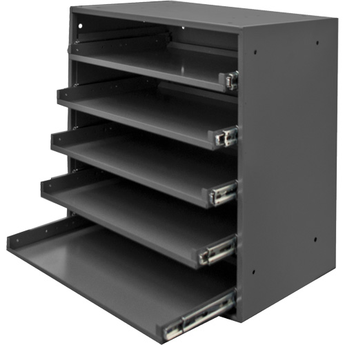 Compartment Box Cabinet, Steel, 5 Slots, 20-1/2" W x 12-1/2" D x 21" H, Grey Equipment World