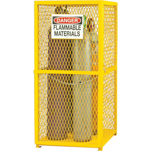 Armoire de rangement pour bouteilles &agrave; gaz, nbre de bouteilles: 9, 30" , 30" , 71-3/4" , Jaune Equipment World