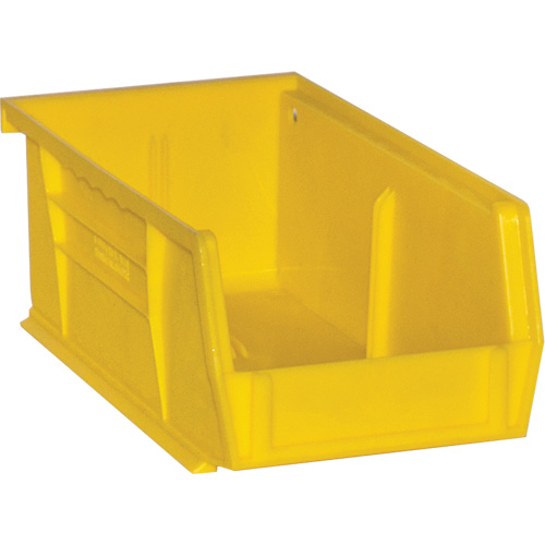 Hook-On Bins, 4" W x 3" H x 7" D, Yellow, 10 lbs. Capacity Equipment World