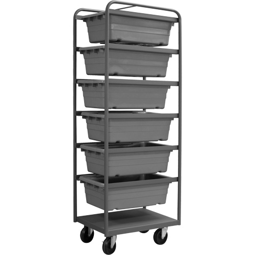 Mobile Tub Rack, Double-sided, 6 bins, 26" W x 18" D x 74" H Equipment World
