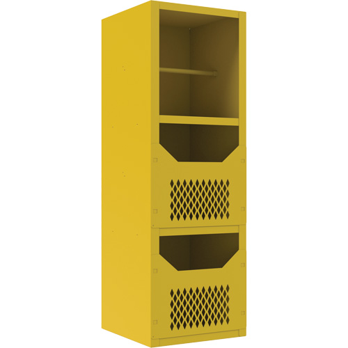 Spill Control Cabinet, 1 Shelves, 72" H x 24" W x 24" D, Steel, Yellow Equipment World