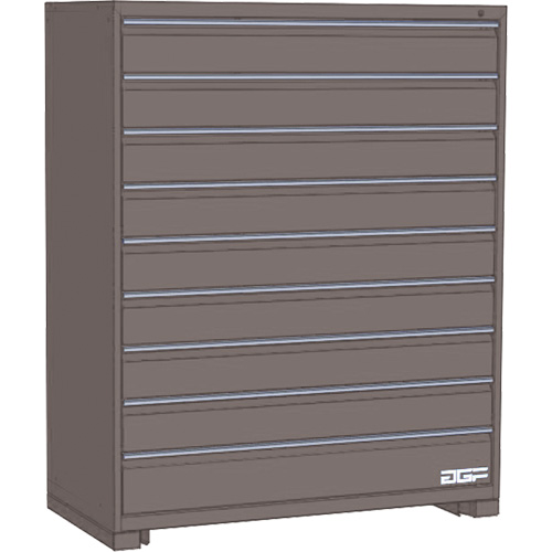 Modular Drawer Cabinet, 9 Drawers, 36" W x 28" D x 60" H, Grey Equipment World