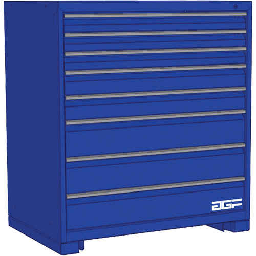 Modular Drawer Cabinet, 8 Drawers, 48" W x 24" D x 40" H, Blue Equipment World