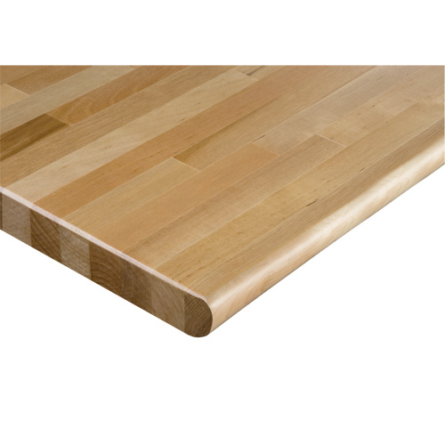Hardwood Workbench Top, 60" W x 30" D, Bullnose Edge, 1-1/4" Thick Equipment World