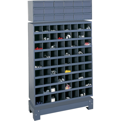 Modular Small Parts Storage Unit, Steel, 18 Drawers, 33-3/4" x 12-1/4" x 58-5/8", Grey Equipment World