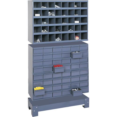 Unit&eacute; de stockage modulaire pour petites pi&egrave;ces, Acier, 48 tiroirs, 33-3/4" x 12-1/4" x 58-3/8", Gris Equipment World