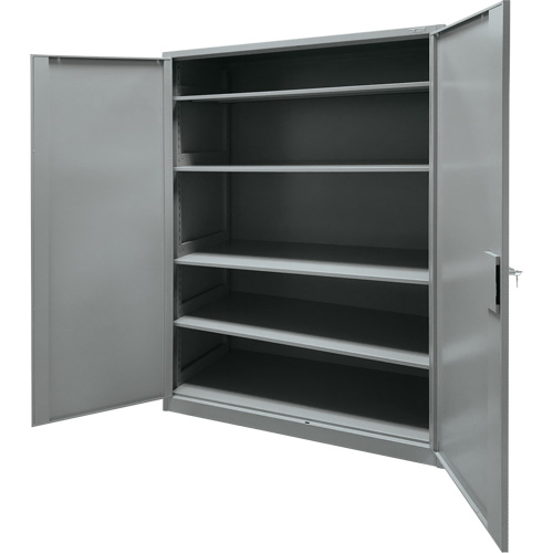 Armoire de rangement, Acier, 4 Tablettes, 78" h x 48" la x 24" P, Gris Equipment World