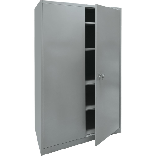 Armoire de rangement, Acier, 4 Tablettes, 78" h x 48" la x 24" P, Gris Equipment World