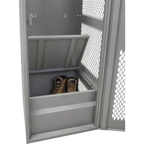 Gear Locker with Door, Steel, 24" W x 24" D x 72" H, Grey Equipment World
