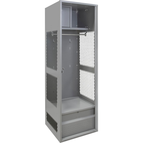 Gear Locker, Steel, 24" W x 24" D x 72" H, Grey Equipment World