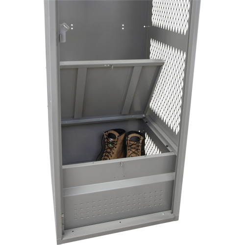 Gear Locker, Steel, 24" W x 24" D x 72" H, Grey Equipment World