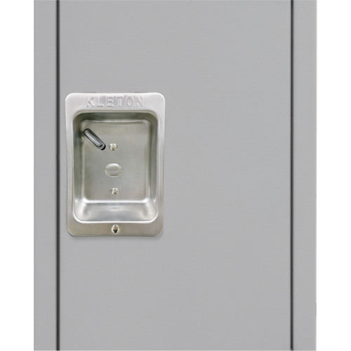 Lockers, 3 -tier, 12" x 18" x 82", Steel, Grey, Knocked Down Equipment World