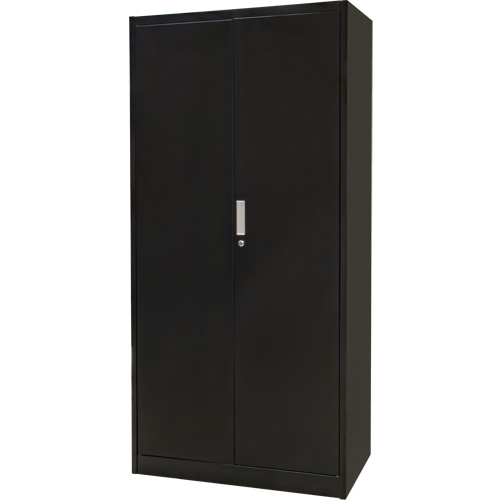 Combination Storage Cabinet, 36" W x 18" D x 72" H, Black Equipment World
