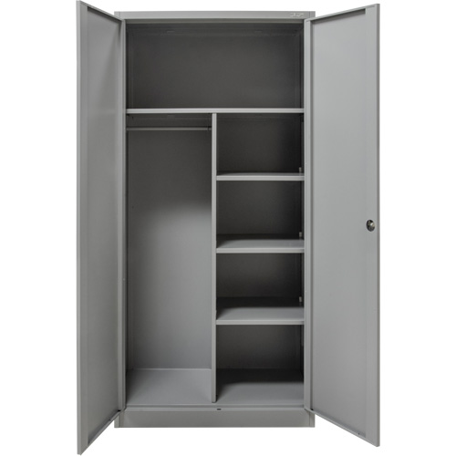 Combination Storage Cabinet, 36" W x 18" D x 72" H, Grey Equipment World