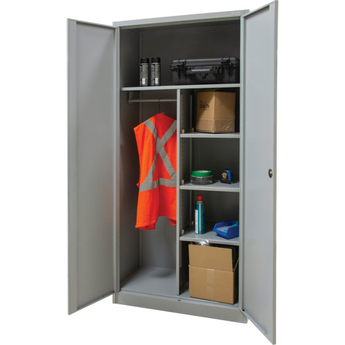 Combination Storage Cabinet, 36" W x 18" D x 72" H, Grey Equipment World