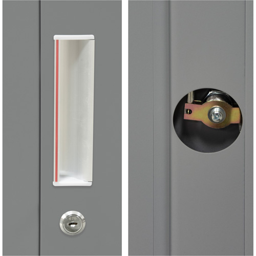 Combination Storage Cabinet, 36" W x 18" D x 72" H, Grey Equipment World