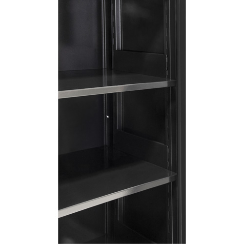 Armoire de rangement Hi-Boy, Acier, 4 Tablettes, 72" h x 36" la x 18" P, Noir Equipment World