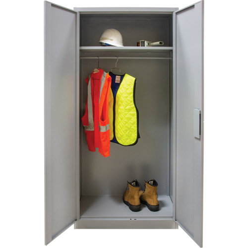 Armoire garde-robe, Acier, 36" la x 18" p x 72" h, Gris Equipment World