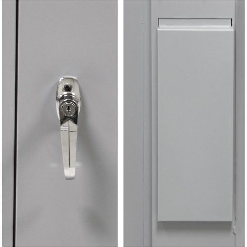 Armoire garde-robe, Acier, 36" la x 18" p x 72" h, Gris Equipment World